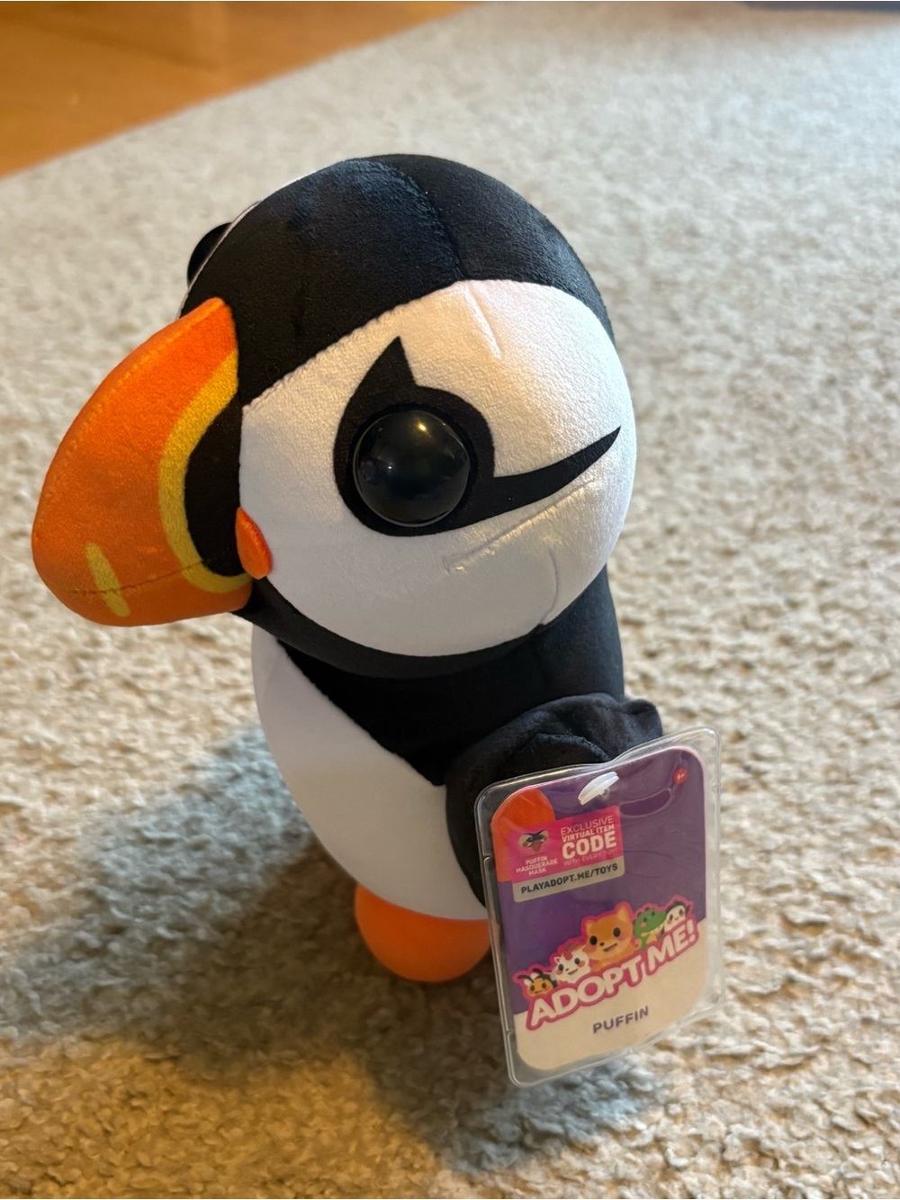 Adopt Me! Puffin Plush Doll Stuffed Animal w/ Exclusive Virtual Item Code NEW